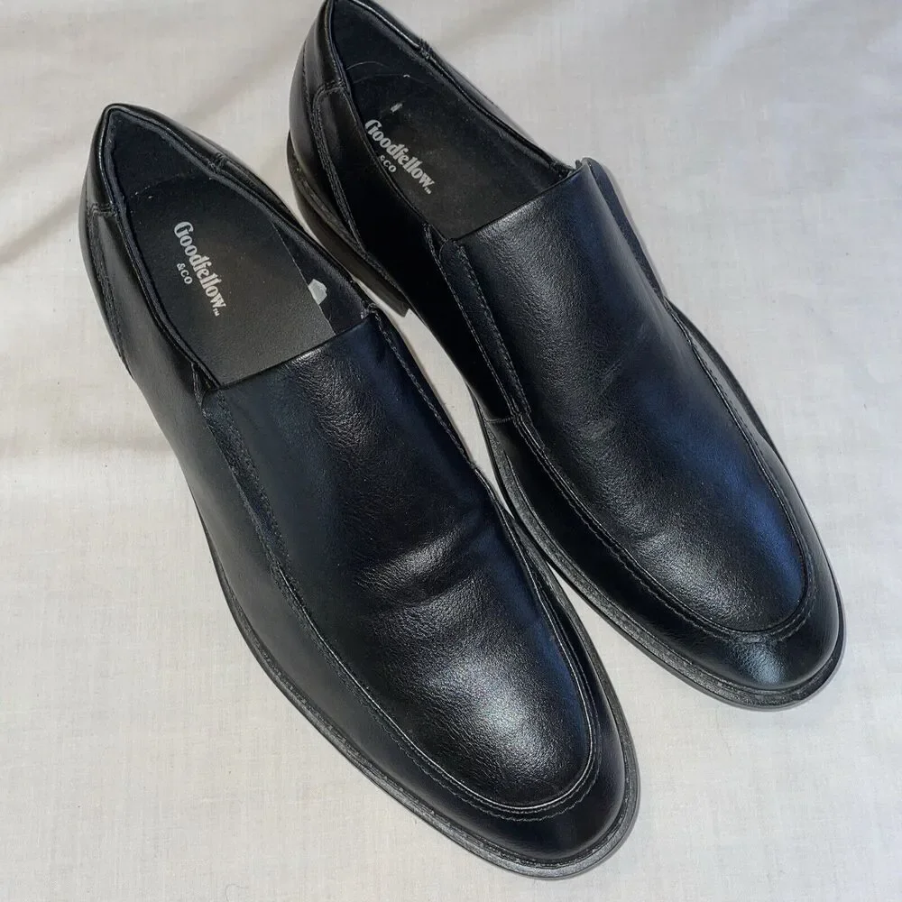 Goodfellow Dress Shoes Men’s Size 8 Medium Black Synthetic Slip On Comfort